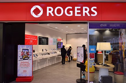 A Rogers store offering services from Rogers Wireless, a wireless telephone subsidiary of the company