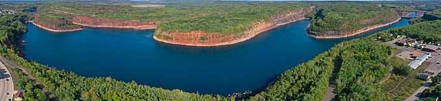 The Rouchleau open pit iron mine, now closed