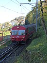 Der Zug befindet sich noch nicht auf dem Abschnitt mit Riggenbach-Zahnstange.