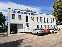 Nově přistavená budova SK Motorletu Praha (rok 2020)
