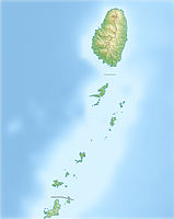 Lagekarte von St. Vincent und die Grenadinen