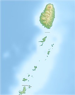 La Soufrière yang terletak di Saint Vincent dan Kepulauan Grenadine