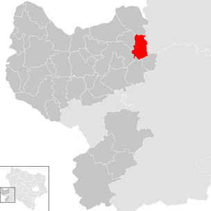 Lage der Gemeinde St. Georgen am Ybbsfelde im Bezirk Amstetten (anklickbare Karte)