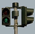 Fotgjengerlyssignal med høyttaler for blinde