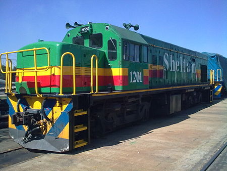 Ex-SAR 31-005 locomotive in Sheltam Livery Sheltam 31-000.jpg