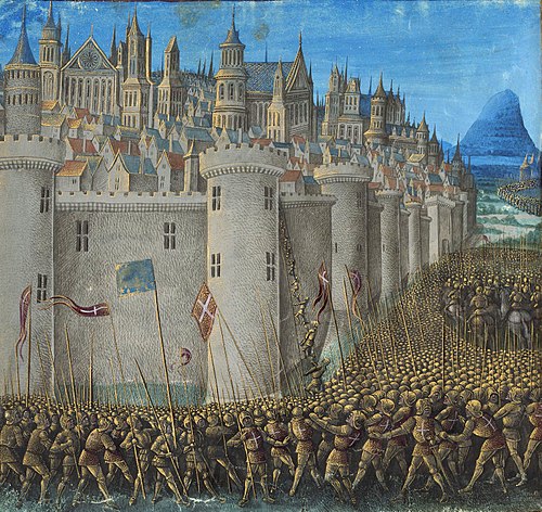 The Siege of Antioch, from a medieval miniature painting.