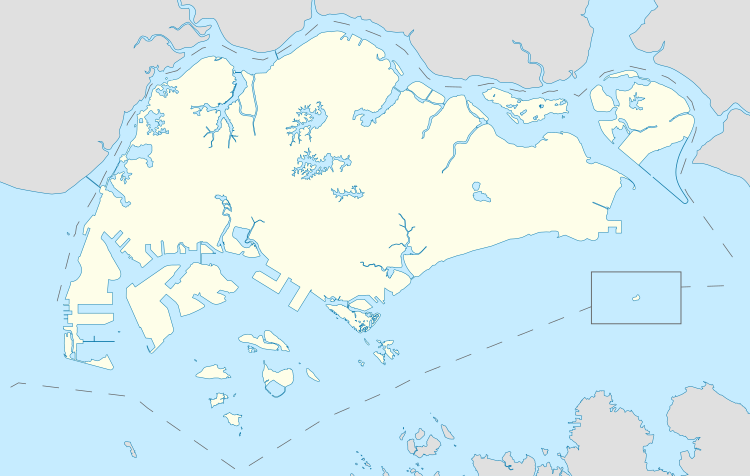 Locations of the 2022 Singapore Premier League teams from Singapore