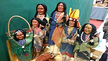 Skookum dolls on display in San Rafael, California in 2016 Skookum dolls 2016.jpg