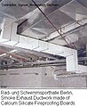 Rad- und Schwimmsporthalle Berlin archive copy at the Wayback Machine, Smoke Exhaust Ductwork made of Calcium Silicate Fireproofing Boards.