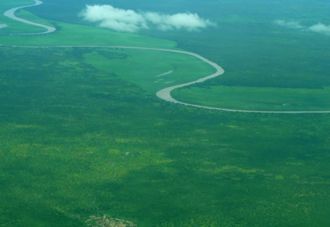 The river Sobat in South Sudan where the first King Nyikang founded the Shilluk Kingdom. Sobat.jpg