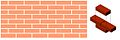 Appareil courant ou en panneresse : briques posées longitudinalement en parpaings.