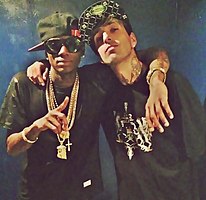 Mr. Thug (right) with rapper Soulja Boy in 2013