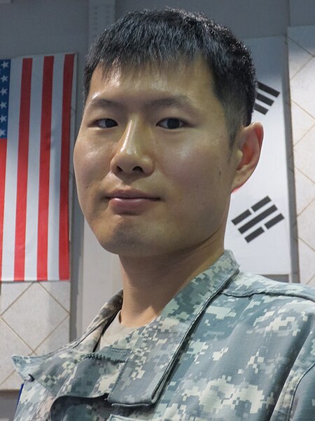 File:Spc. Hyung Joon Lim, from Las Vegas, but originally from Seoul, poses for a photo after receiving the Joint Service Commendation Medal March 20, 2013, for his role in rescuing seven Marines after a helicopter crash 130320-A-RC713-004.jpg