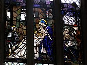 Nativity window at St Mary, Berry Pomeroy, Devon.