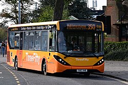 Stagecoach Lincolnshire RoadCar's 'ThreeFifty'-branded 26173, a 2017 ADL Enviro200 MMC formerly named 'Moggy', is seen pulling up along Anlaby Road outside West Park on service 350 to Hull Interchange.