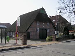 Zweiständer Fachwerkhallenhaus aus dem Jahr 1834 in Stapelfeld (Stormarn).