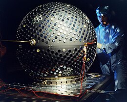 Starshine 3 satellite in lab.jpg