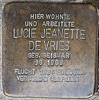 Stolperstein Lucie Jeanette de Vries Bruchsal.jpg