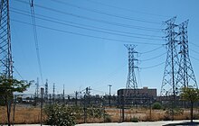 Sylmar East station, rededicated as the Sylmar Converter Station in 2005 following the upgrade to 3,100 MW. Sylmar Converter Station.jpg