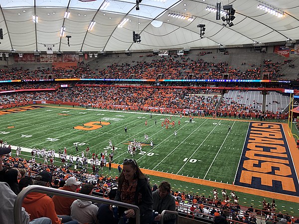 Syracuse University's football team plays its games in the JMA Wireless Dome.