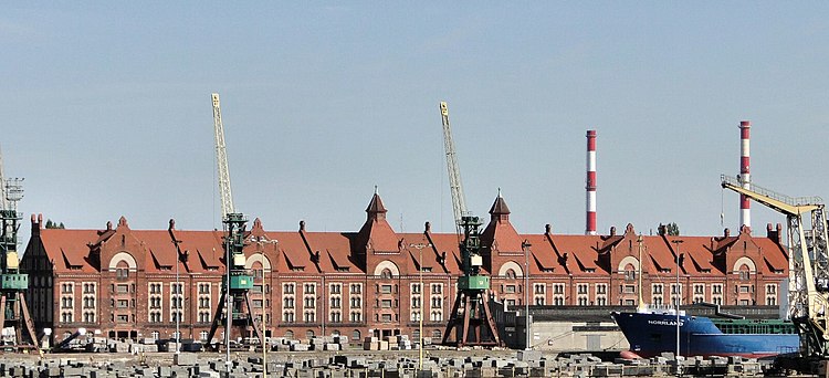 Magazyny dawnego portu wolnocłowego w Szczecinie