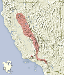 Range Map of the Lodgepole chipmunk Tamias speciosus distribution map.png