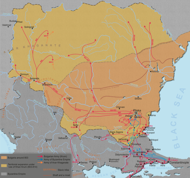 File:Territorial expansion during the reign of Khan Krum (803-814).png