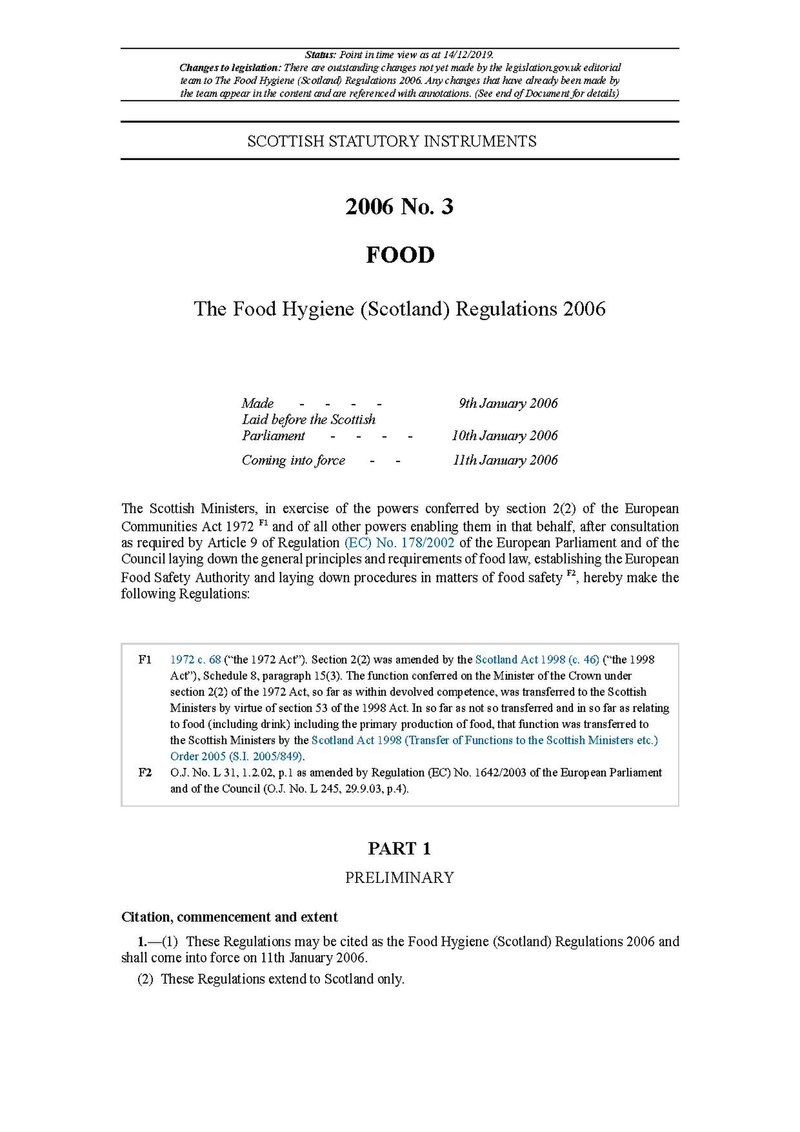 the food hygiene england regulations 2006