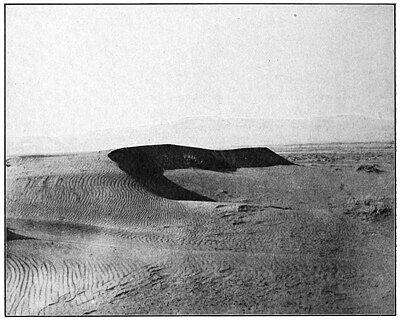 A Sand Dune Advancing Across the Desert