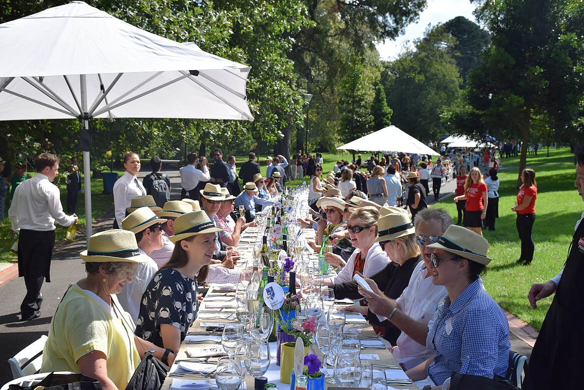 Long lunch. Melbourne food and Wine Festival.