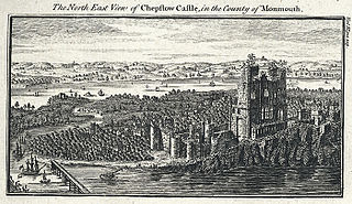 The north east view of Chepstow castle, in the county of Monmouth