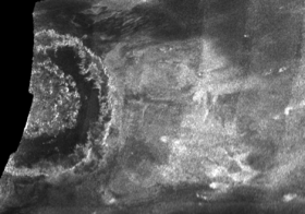 Радарный снимок «Кассини» (20 июня 2011). Ширина — 850 км