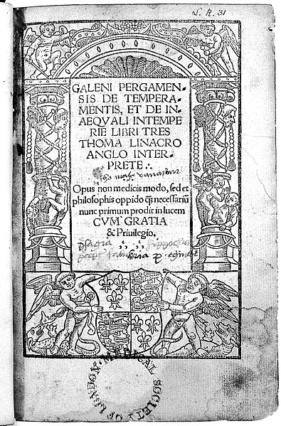 File:Title page "De temperamentis", Galen, 1521 Wellcome L0016803.jpg
