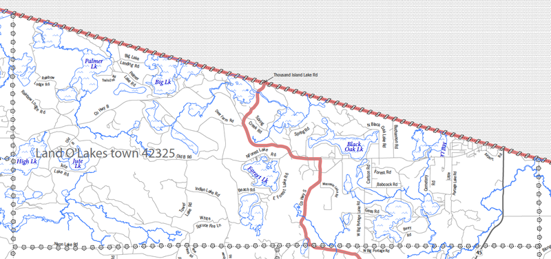 File:Town of Land O Lakes WI 2010 Census Map.png