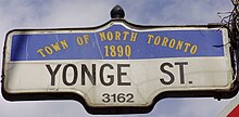 Street sign designed in honour of North Toronto