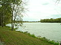 View of the Maumee River from along the trail at Bend View Metropark