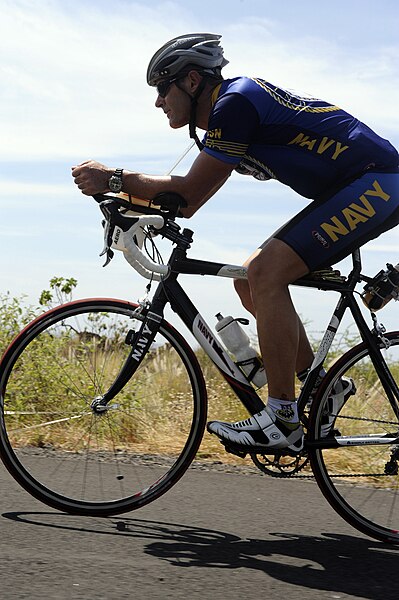 File:US Navy 091006-N-0555B-422 Lt. Cmdr. Don Cross trains on the Kuakini Highway for the 2009 Ford Ironman World Championship triathlon in Kailua-Kona,.jpg