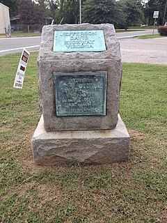 Ashland UDC Jefferson Davis Highway Marker United States historic place