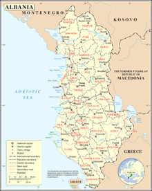 An enlargeable map of the Republic of Albania Un-albania.png