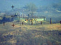 View from North Korea of an outpost on the southern boundary of the DMZ.