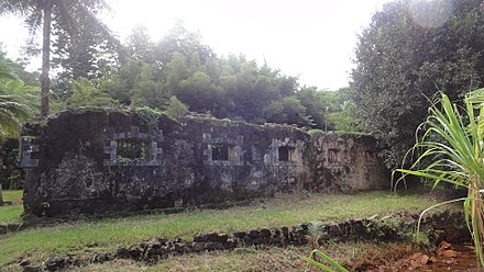 Prison ruins in the former village of Prony