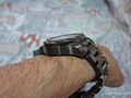 The Victorinox Swiss Army Men's 241424 Dive Master 500 Chrono Black Dial Watch on wrist.