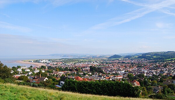 View over Minehead from the west