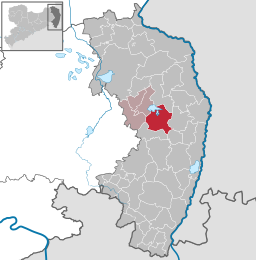 Läget för kommunen Waldhufen i Görlitz