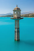 Watch tower of the dam, Embalse de los Bermejales, Andalusia, Spain.jpg