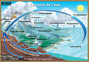 Diagramme du cycle de l'eau.