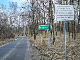 Babiczki Village in Łódź Voivodeship, Poland