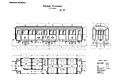 Zeichnung eines dreiachsigen Schnellzugwagens Serie AB3ü_2101-2150 der Schweizerische Bundesbahnen um 1905.