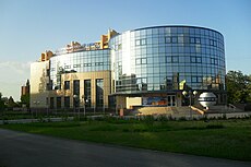 Rostovin ydinvoimalan tiedotuskeskus.