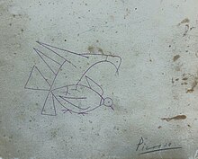 Литография работы 1952 года, подписанная (простым карандашом) рукой Пабло Пикассо, находящаяся в частной собственности.